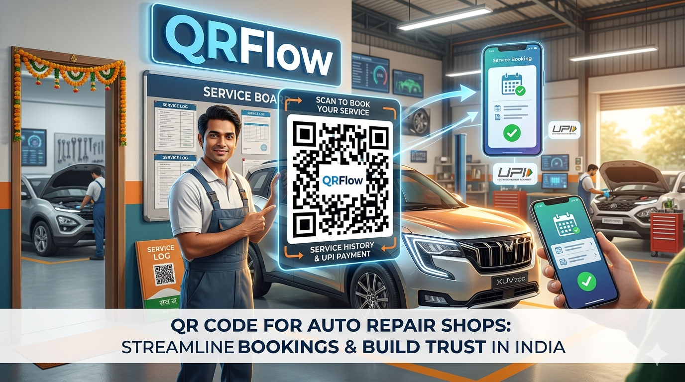 QR Code for Auto Repair Shops: Streamline Service Bookings & Customer Trust in India